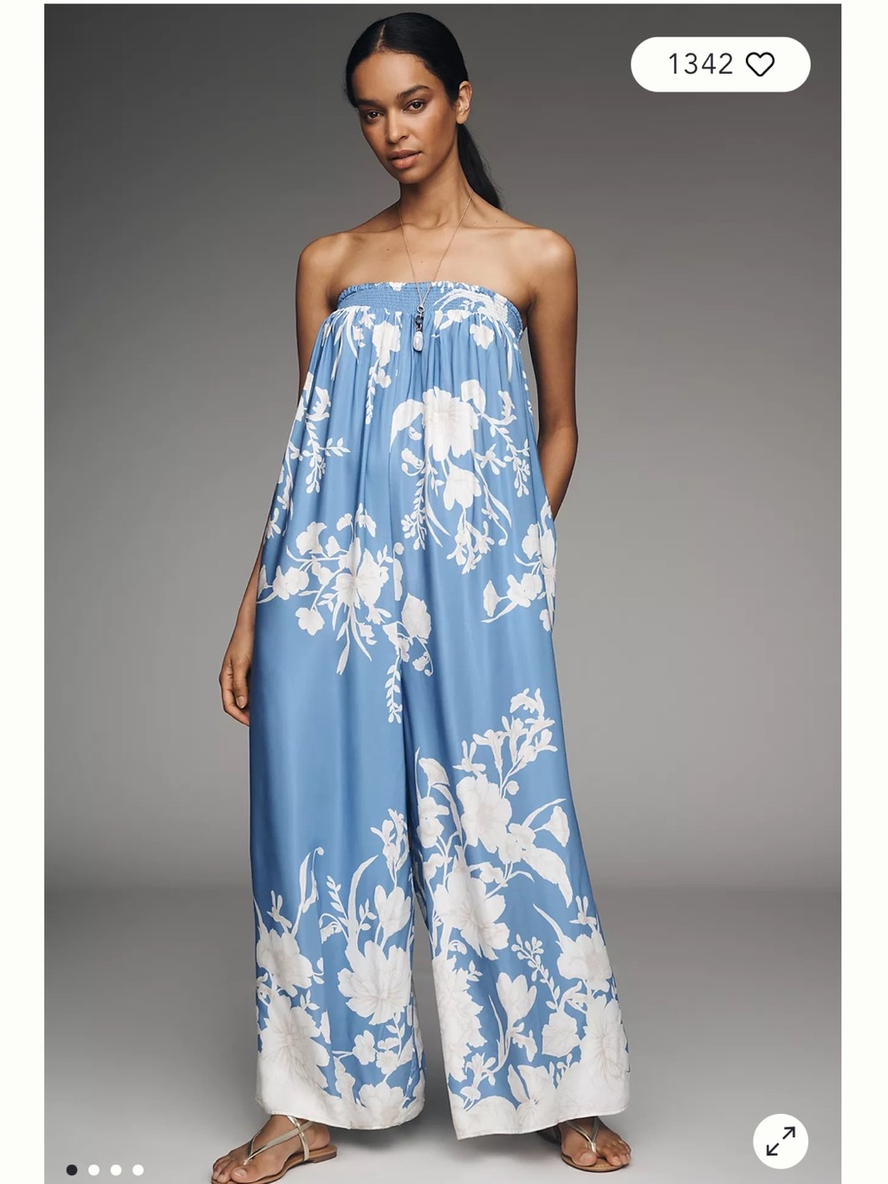 NWT Maeve printed fluid wide leg jumpsuit